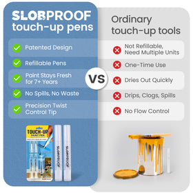 Slobproof replaceable brush tips allow easy maintenance and customization.