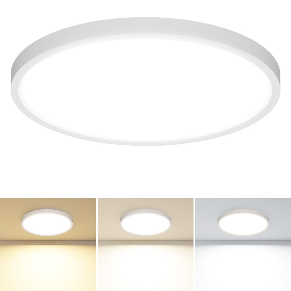 Slochi 1Pack LED flush mount with 3000K-6500K temps for versatile ambient kitchen lighting