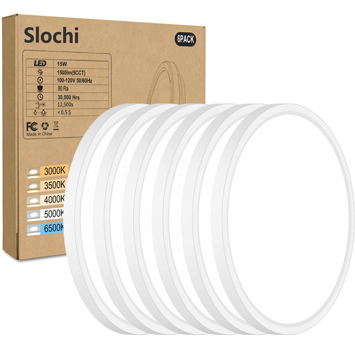 Slochi flush-mount 7-inch ultra-thin ceiling light for a seamless room upgrade.