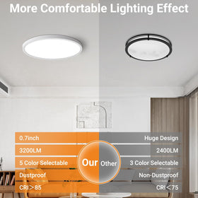Slochi LED ceiling light with five temperature options for adaptable ambience