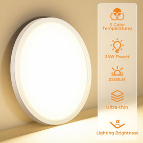 Slochi LED ceiling light ultra-thin design for space-saving modern interiors