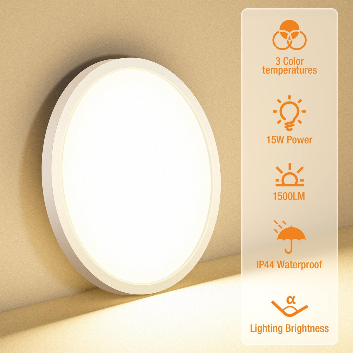 Slochi LED flush mount bedroom light with versatile color temperatures