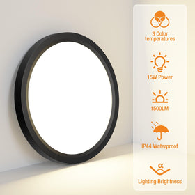Slochi LED flush mount color temperature switch demonstrates ambiance control.