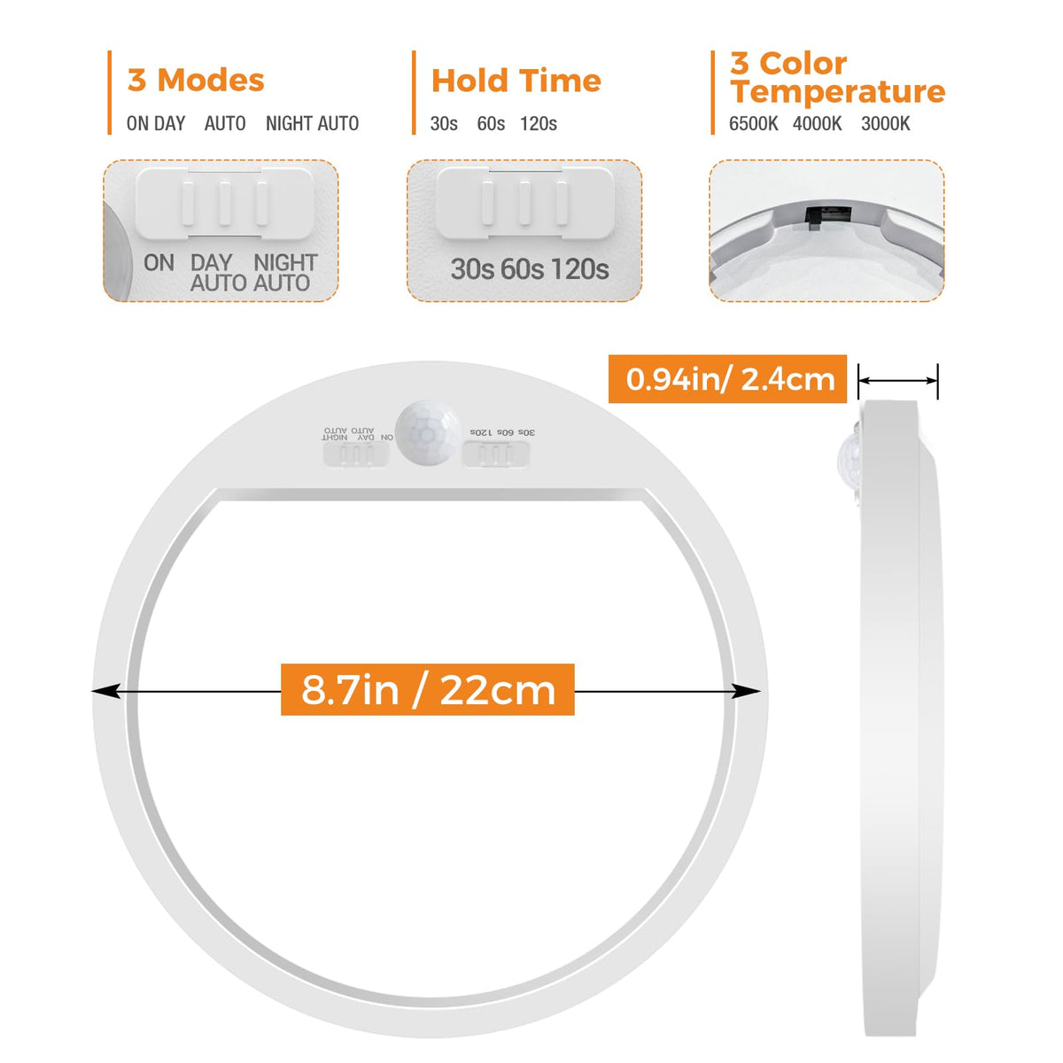 Slochi hardwired ceiling install enables quick setup