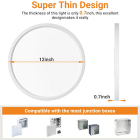 Slochi ultra-thin 0.7 inch profile saves ceiling space