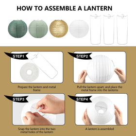 Slofunife 6-inch lanterns 8-pack ideal for string displays and DIY projects