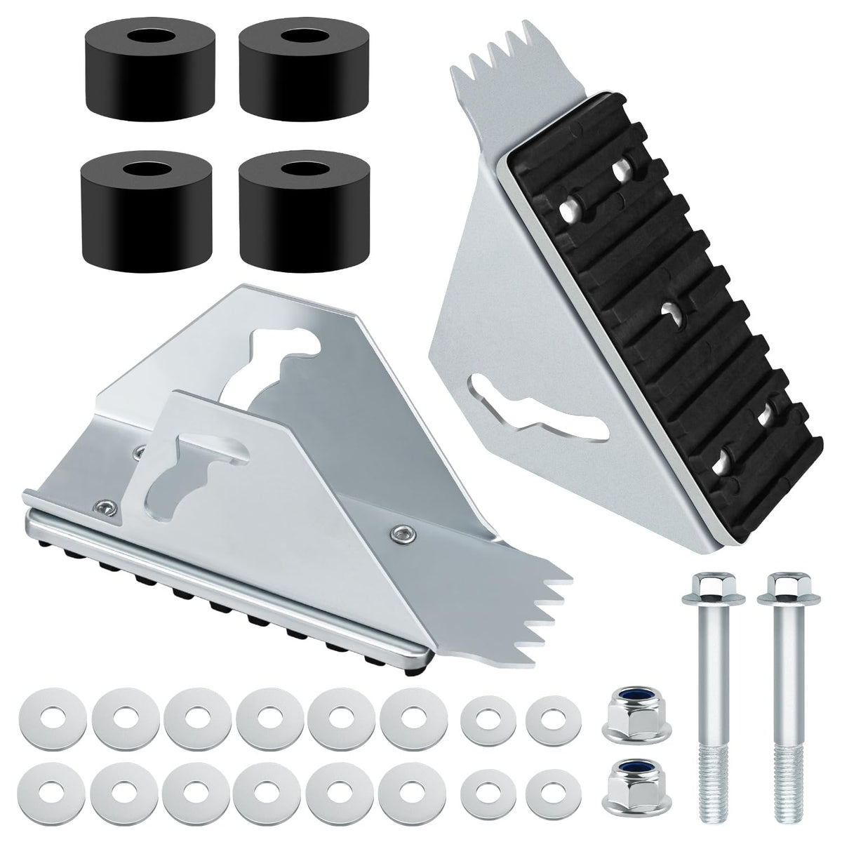 SlogPith aluminum anti-skid shoe kit provides stable ladder feet on uneven surfaces.