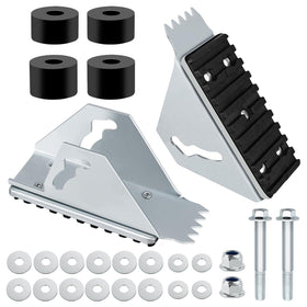 SlogPith aluminum anti-skid shoe kit provides stable ladder feet on uneven surfaces.