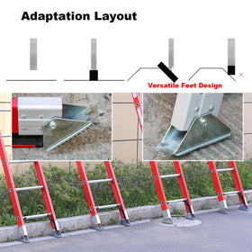 SlogPith easy-installation hardware simplifies swapping ladder feet.