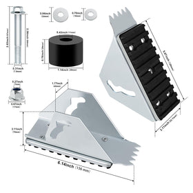 SlogPith rubber padded feet improve grip on concrete, grass, and snow.