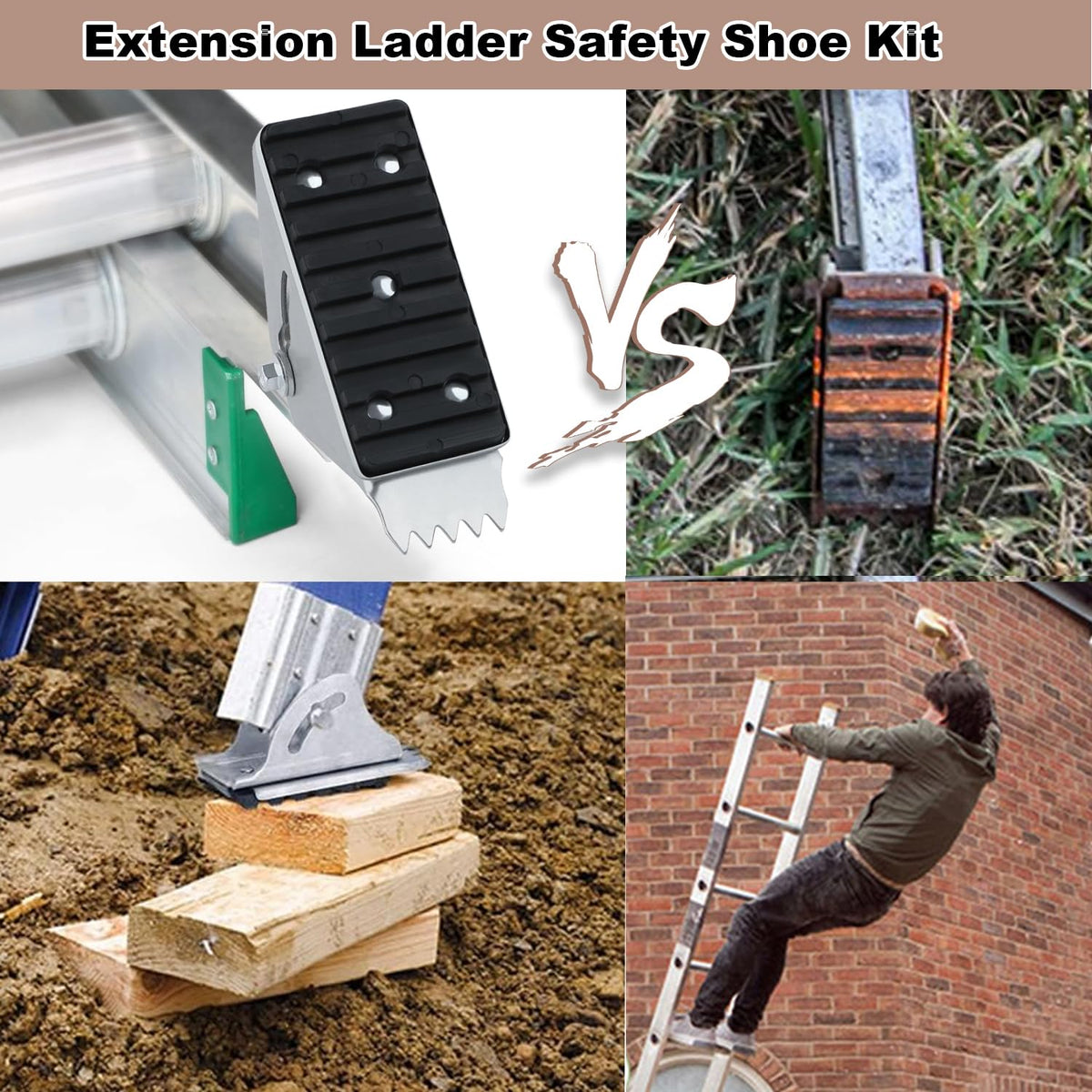SlogPith two-pack ladder feet replace worn feet to extend life.