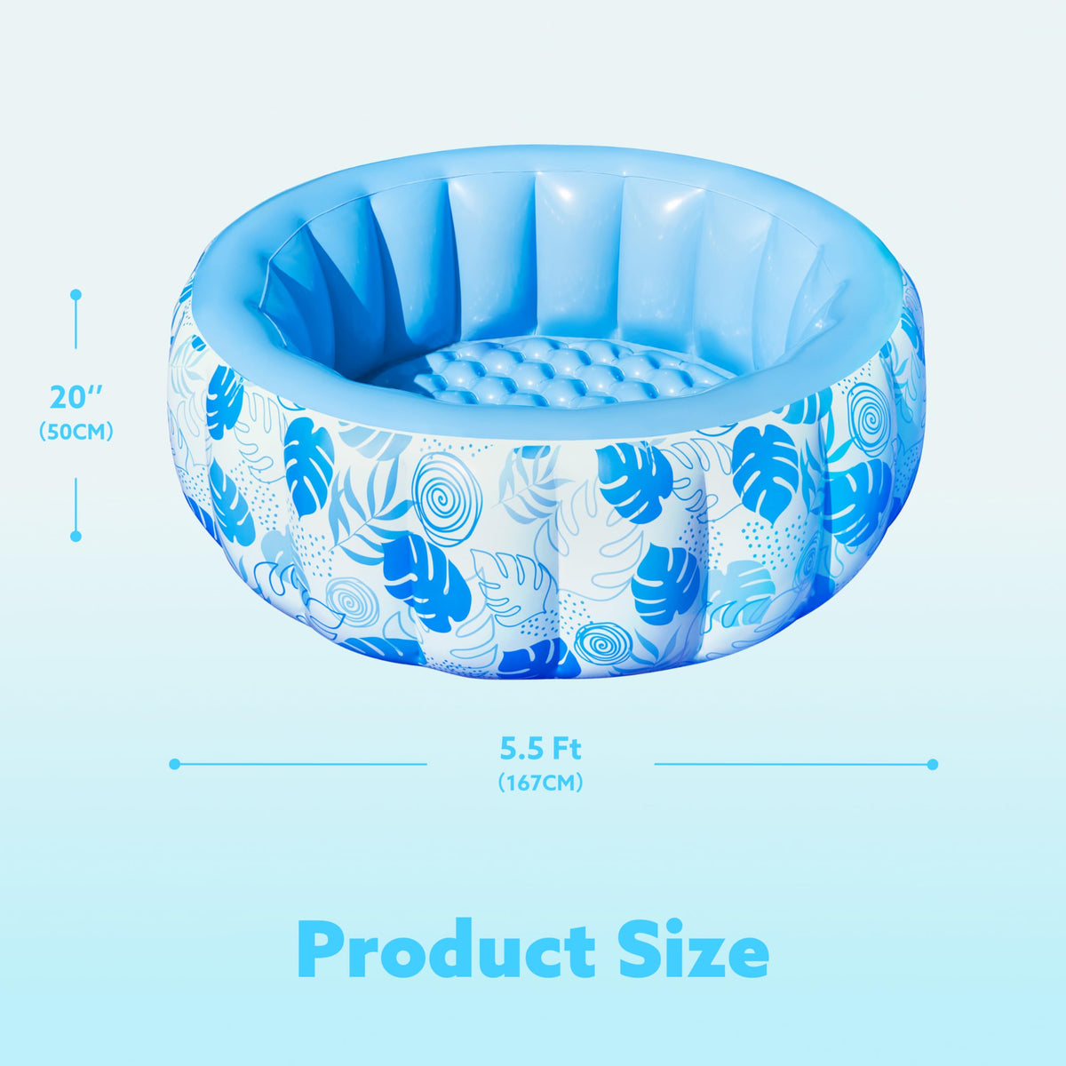 Sloosh inflatable pool installed in a backyard setup