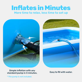 Durable 0.5mm thick material keeps this pool sturdy for frequent backyard use.