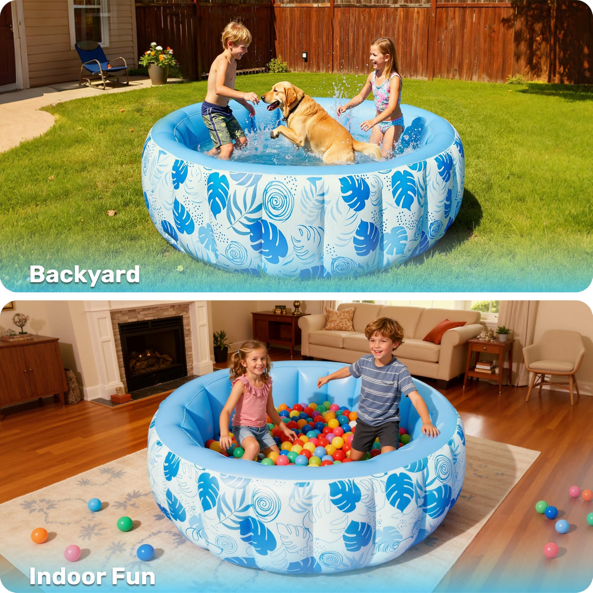 Sloosh inflatable pool used for family and friends in summer