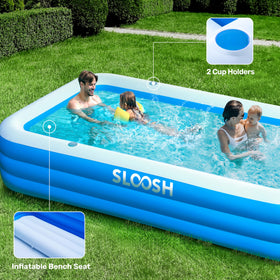 SLOOSH family size layout supports 4 adults and 3 kids for shared fun.
