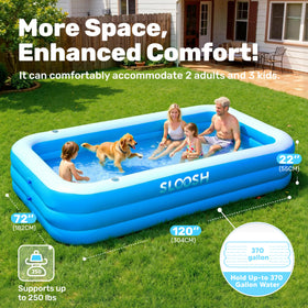 SLOOSH pool with UV protection keeps colors vibrant under sun exposure.