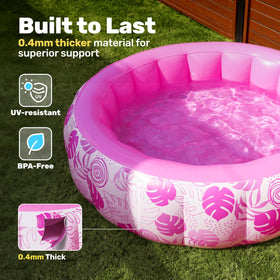 Sloosh pool built-in backrest supports relaxed outdoor lounging