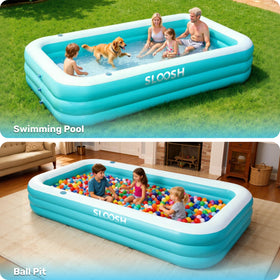 SLOOSH pool deflate-store design saves space after use.