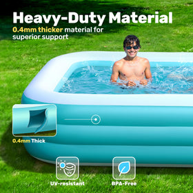SLOOSH pool 120x72x22 dimensions for spacious pool days.