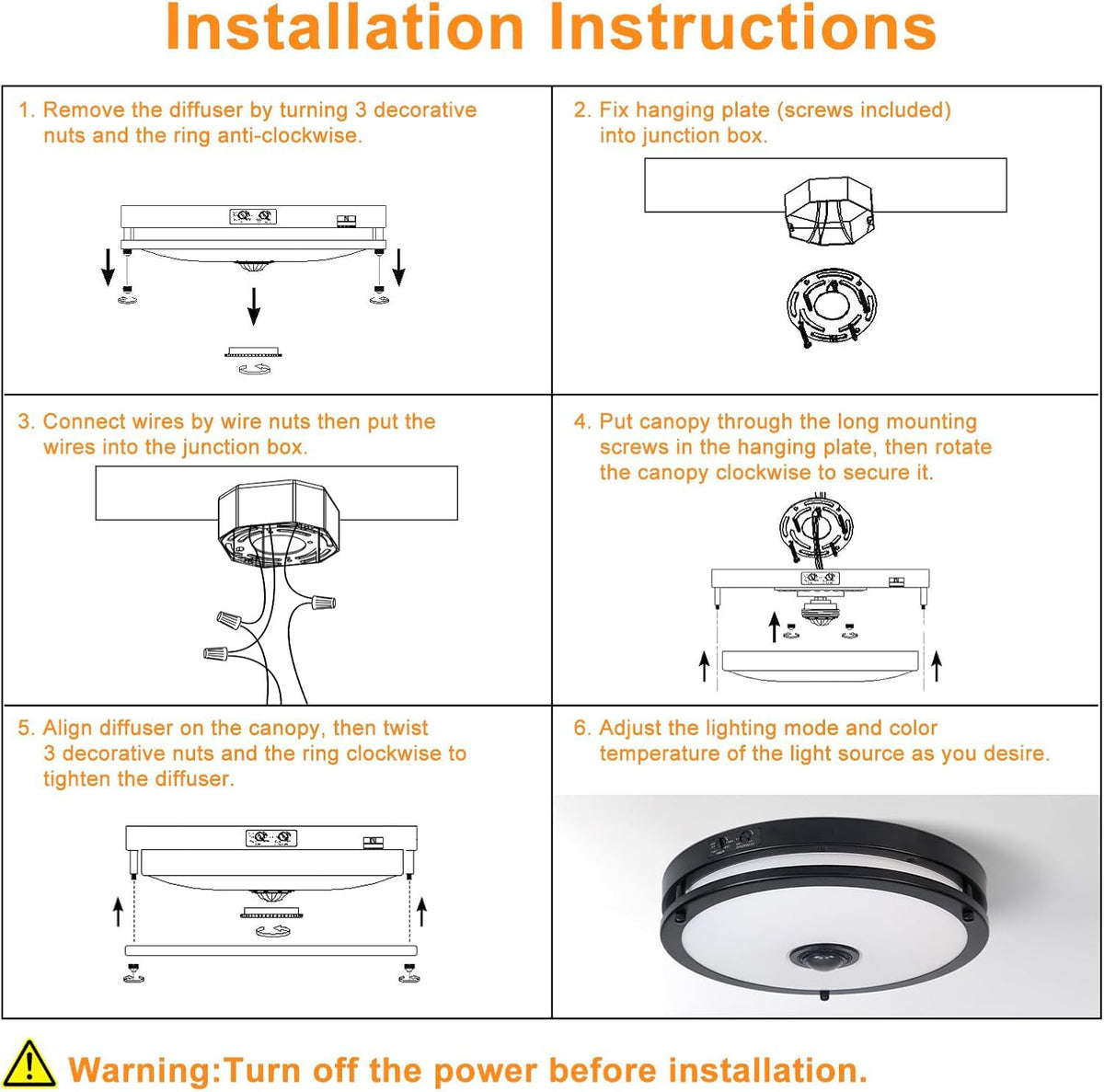 Slypadan easy-install porch light with included hardware.