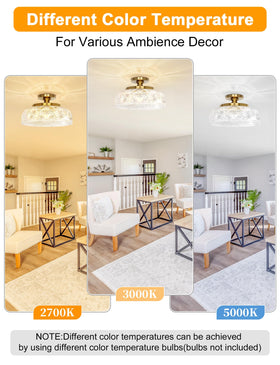 Slypadan glass shade with floral engravings adds romantic elegance.