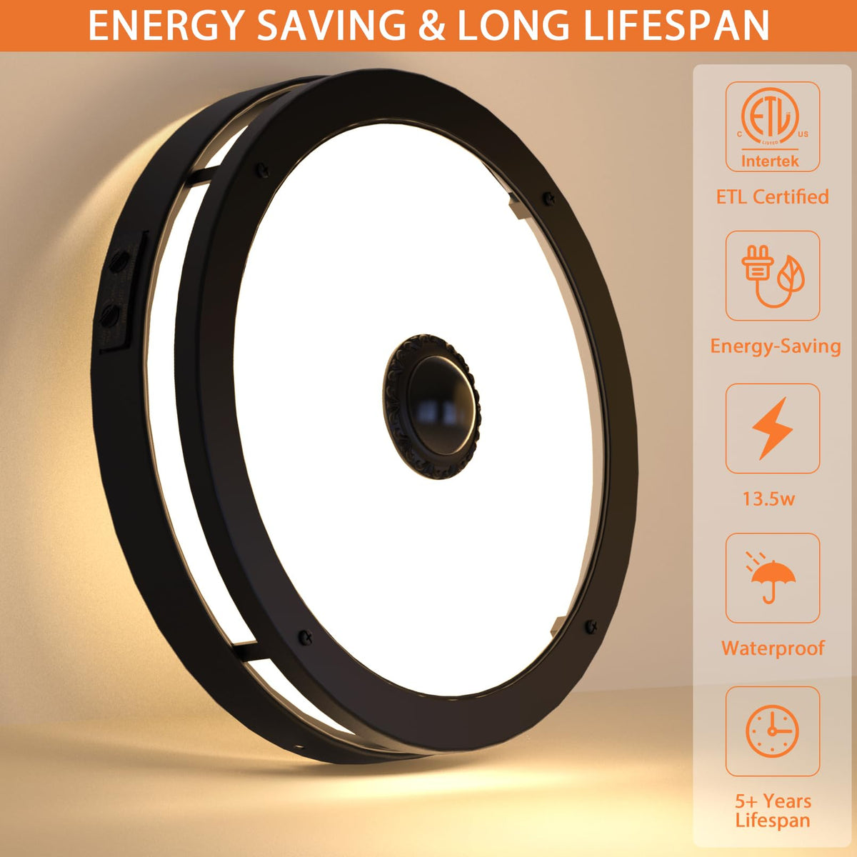 Slypadan impact-resistant shade for safer, durable porch lighting.