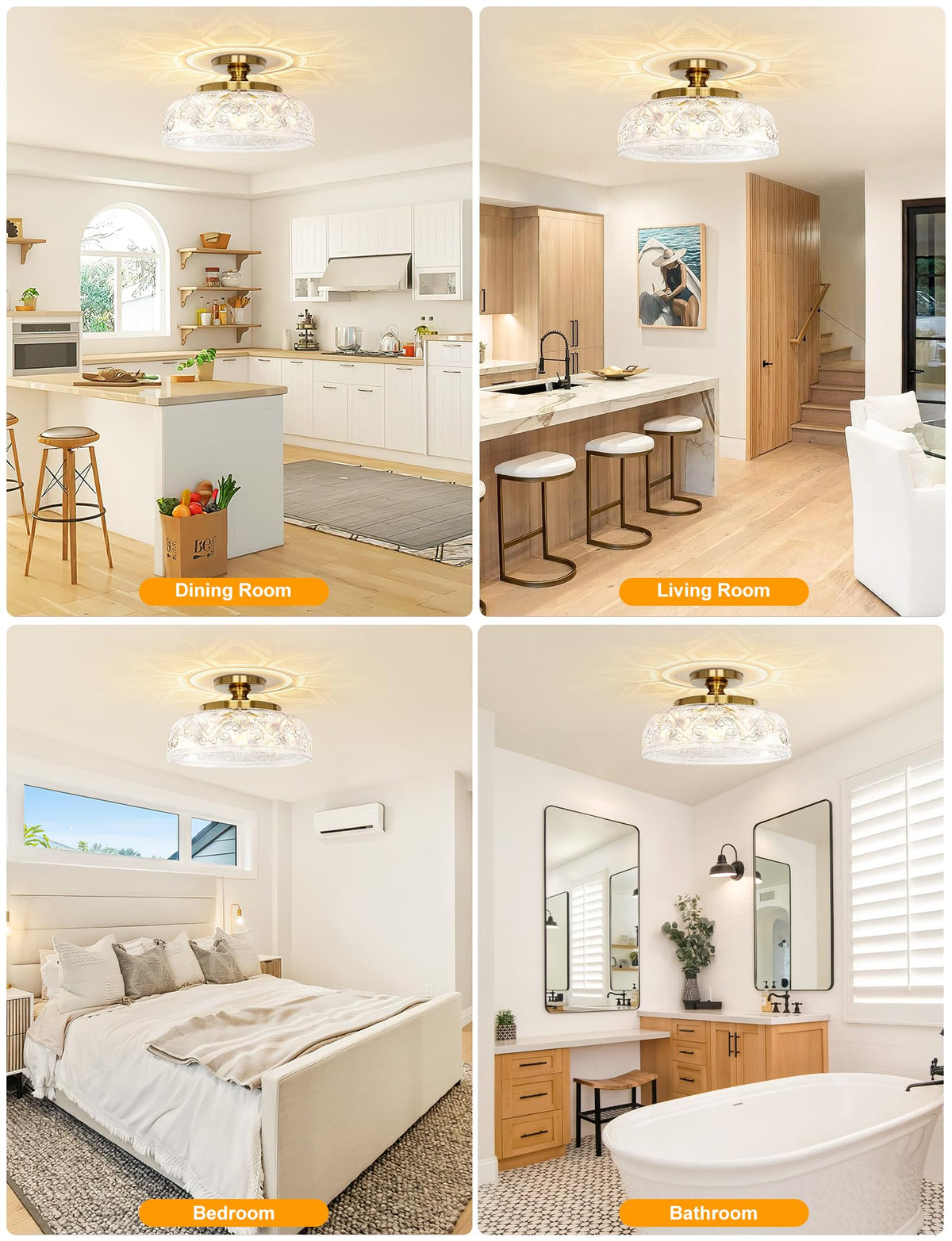 Slypadan three-bulb brightness covers dark corners in living spaces.