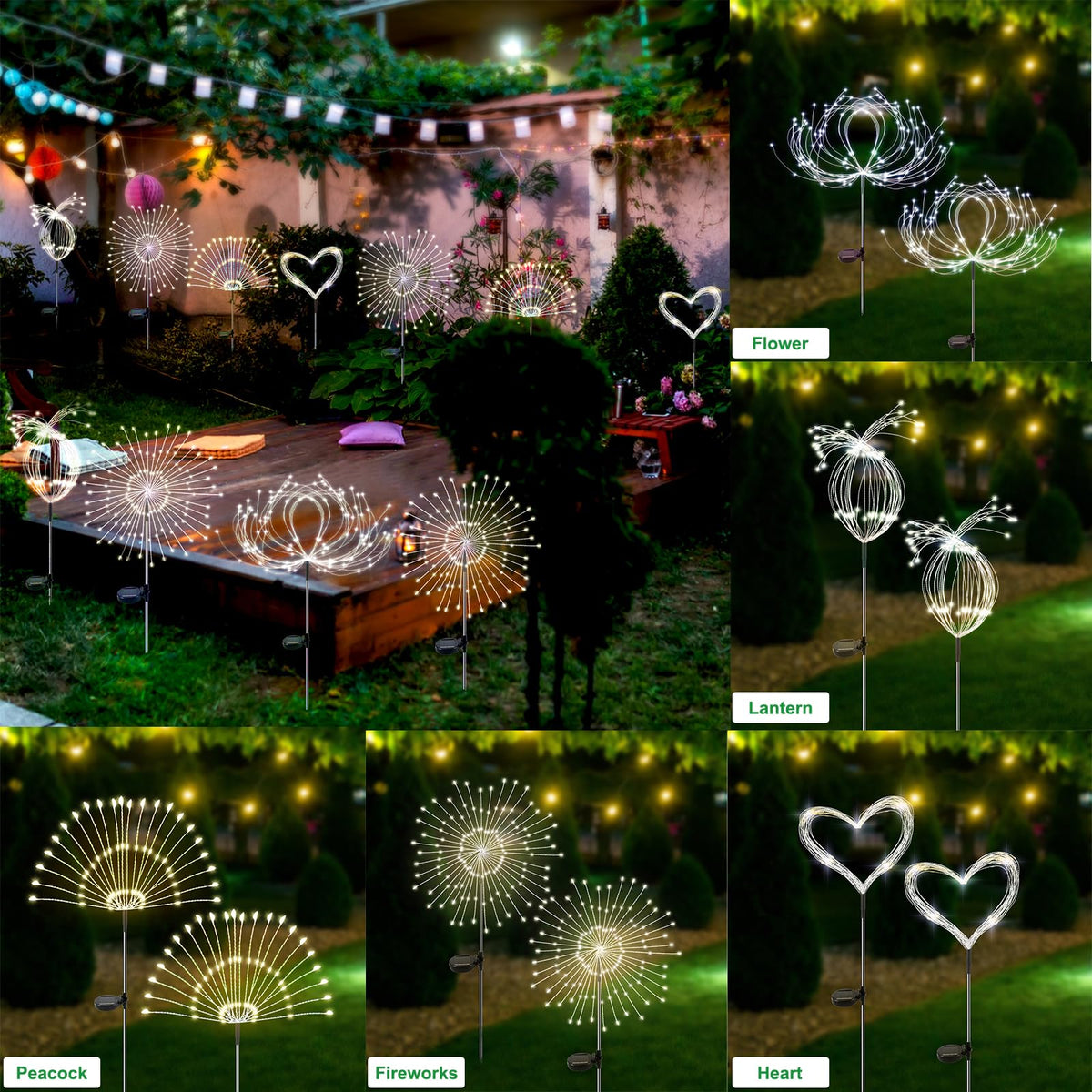 Slyuexu Waterproof Garden Lights endure all weather for year-round use.