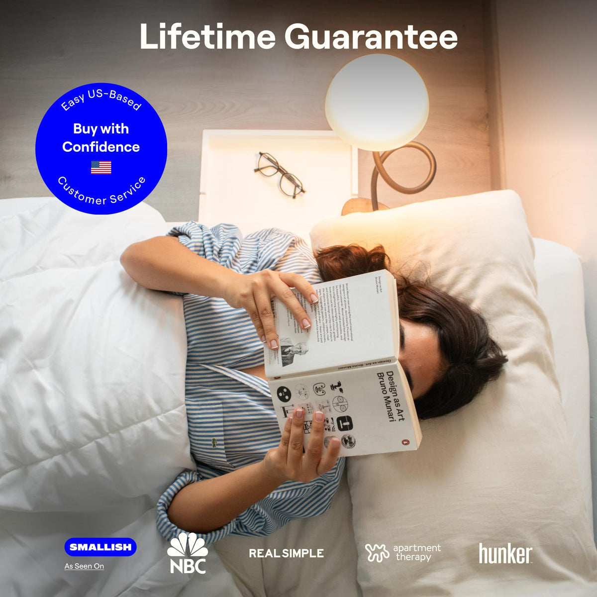 Smallish Shroommate clip-on light includes a wall adapter for easy setup.
