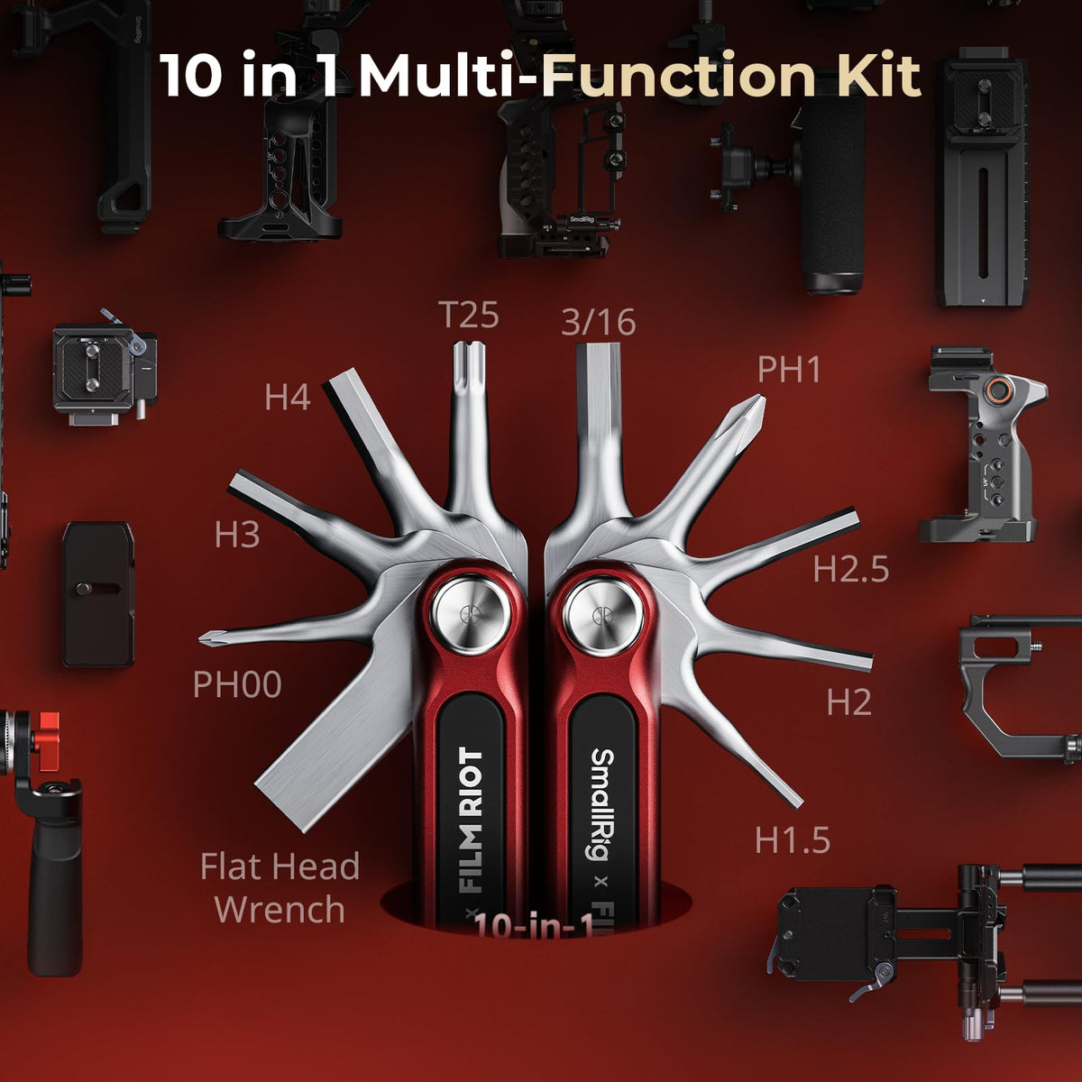 SmallRig FILM RIOT 3mm Allen wrench folds for solid grip.