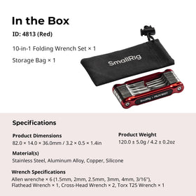 SmallRig FILM RIOT Torx T25 wrench folds for fast removal.