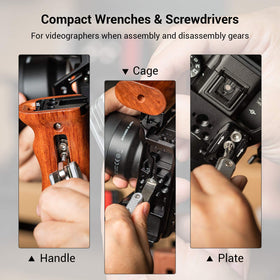 SmallRig 7-in-1 tools with Allen wrenches for on-site rig assembly