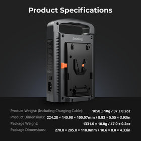 SmallRig V-Mount Charger ideal for on-location and studio workflows