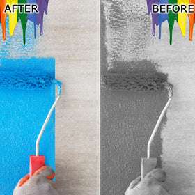 SmaringRobot blue painter tape torn by hand for precise wall lines.