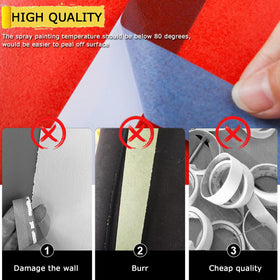 SmaringRobot blue painter tape adheres to various surfaces without damage.