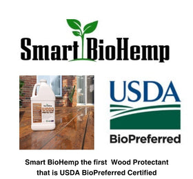 Smart BioHemp protectant seals wood against moisture for indoor and outdoor use