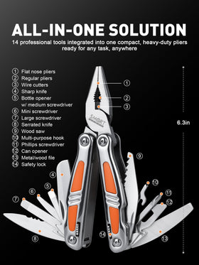 SMART JERRY folding pliers extended for versatile DIY tasks