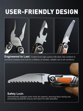 SMART JERRY safety lock engaged for precise cutting during use
