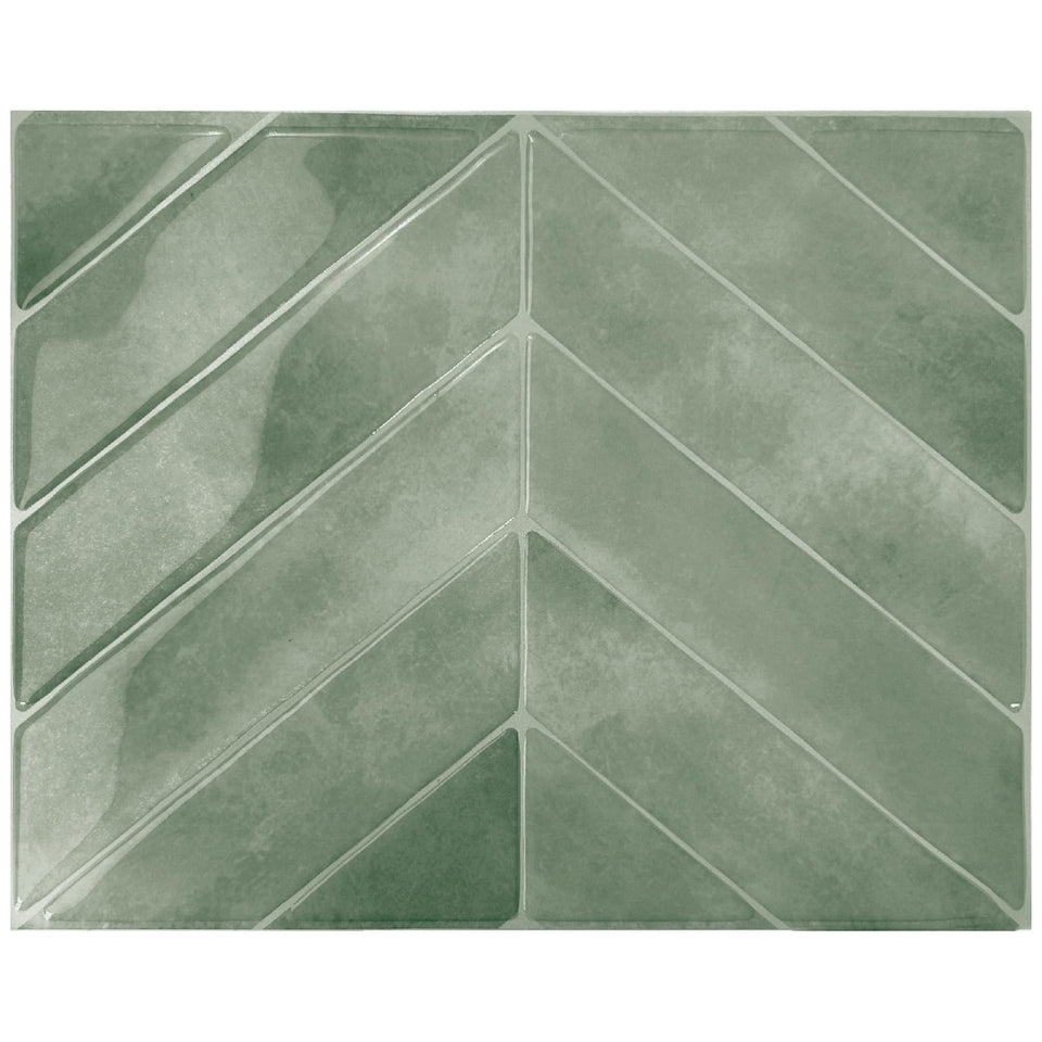 Smart Tiles peel-and-stick backsplash with 3D Gel-O finish for a stylish kitchen.