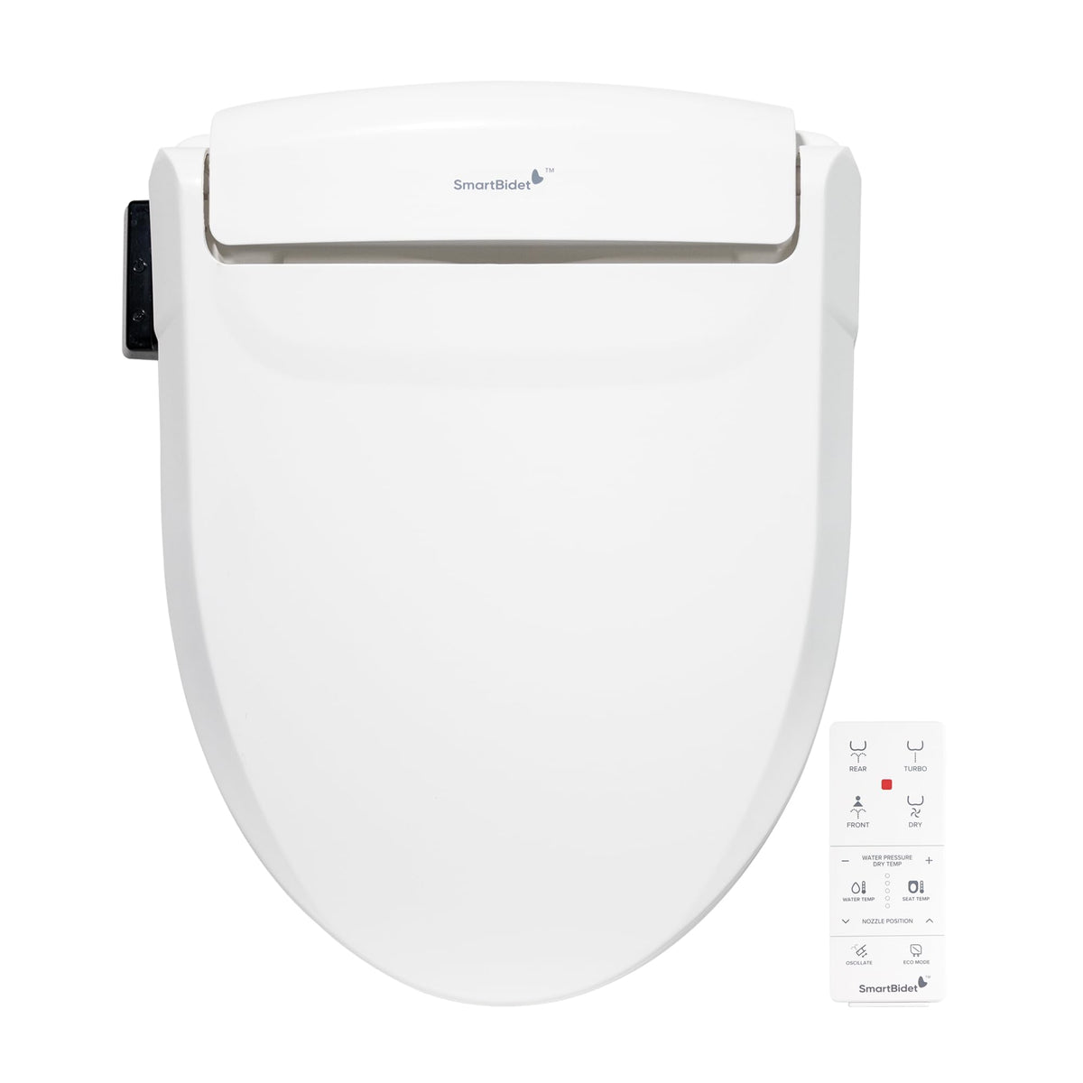SmartBidet SB-1000 heated seat delivers cozy comfort with three warmth levels.