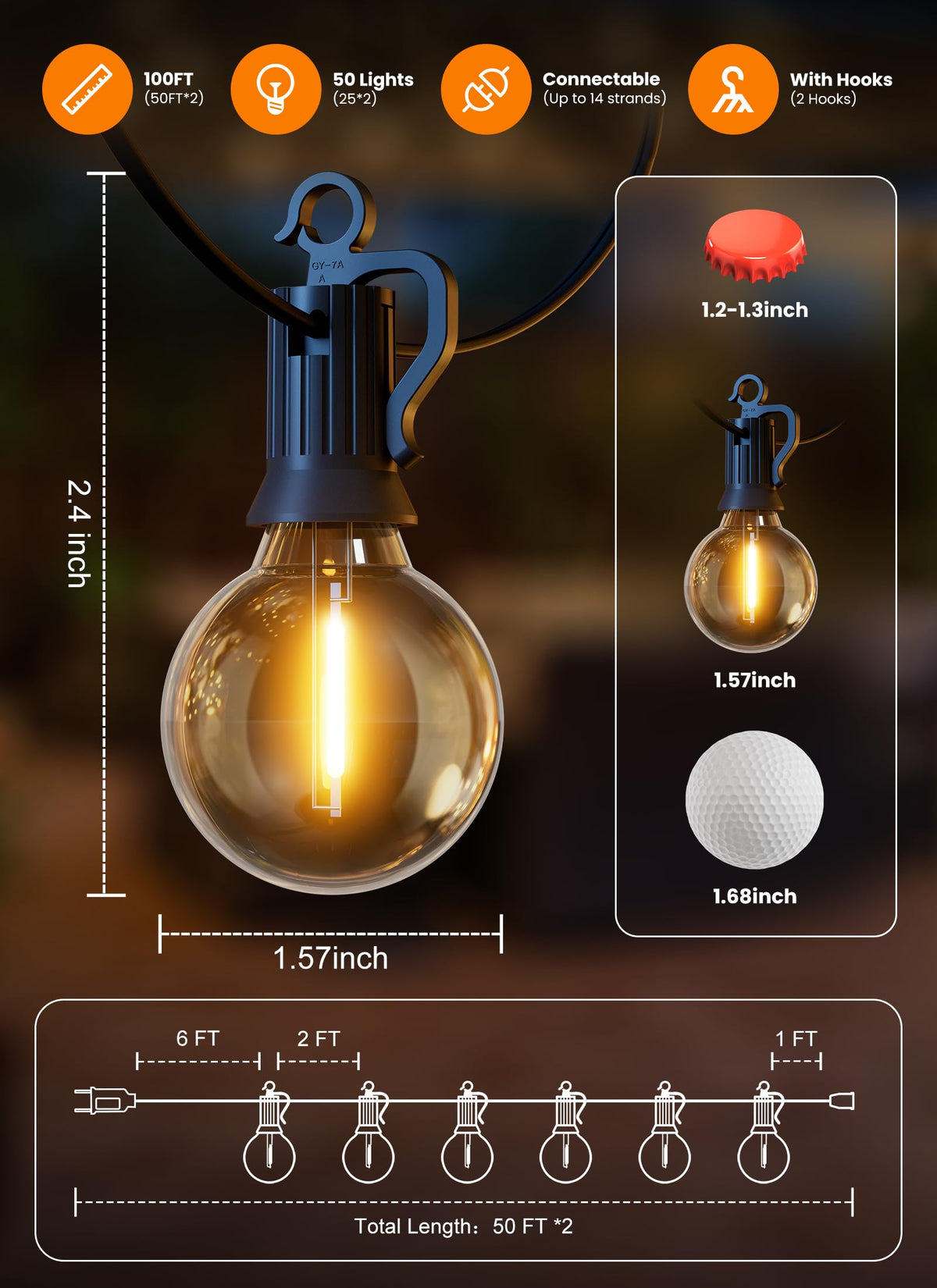 SmartDawn connectable strands let you cover large spaces.