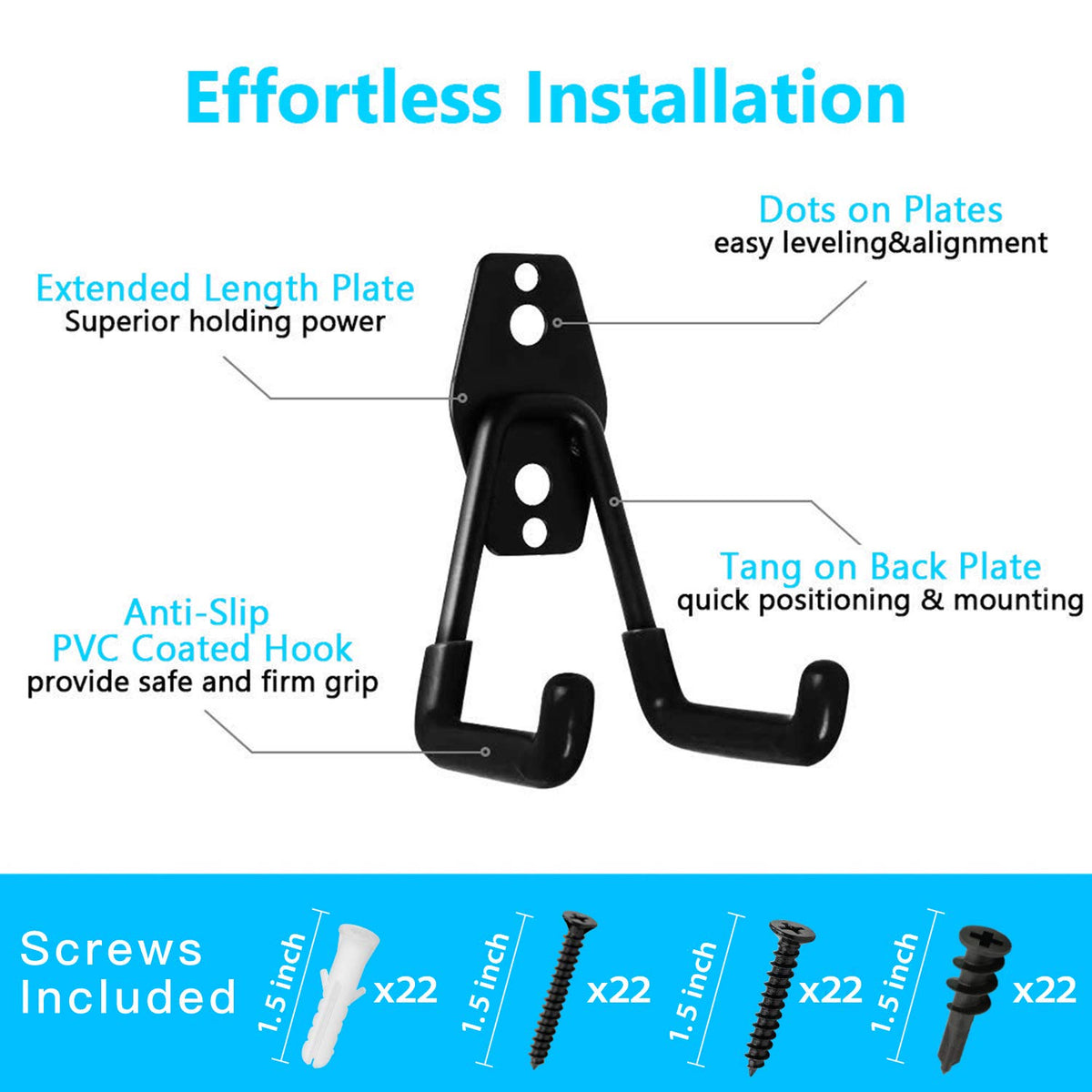 SMARTOLOGY double hook assembly shows versatile storage for bulky tools