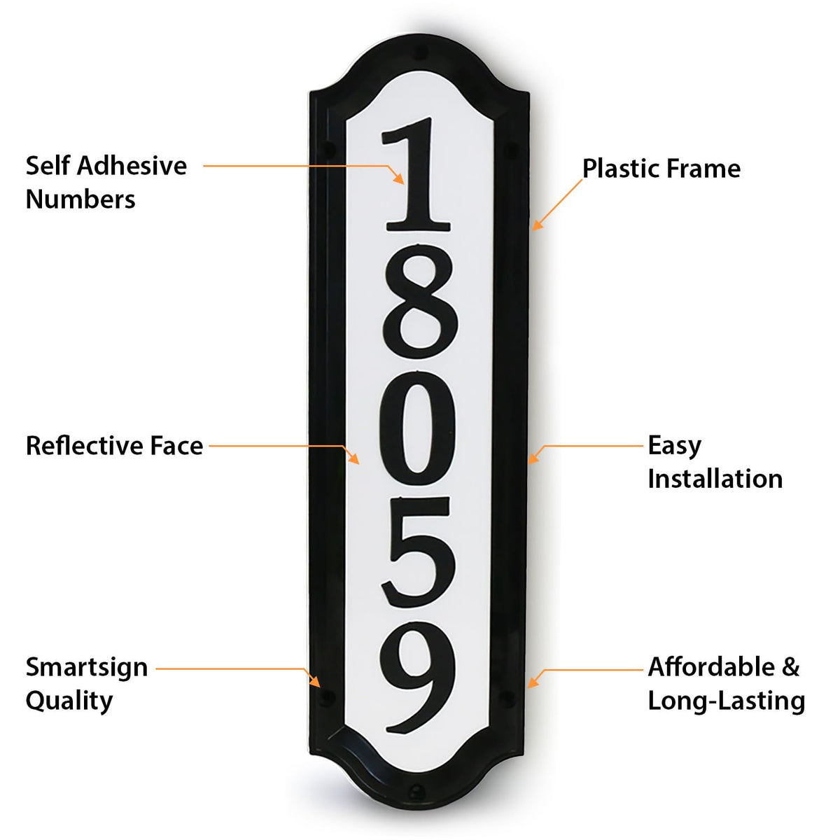 Includes 52 self-adhesive numbers for flexible addressing