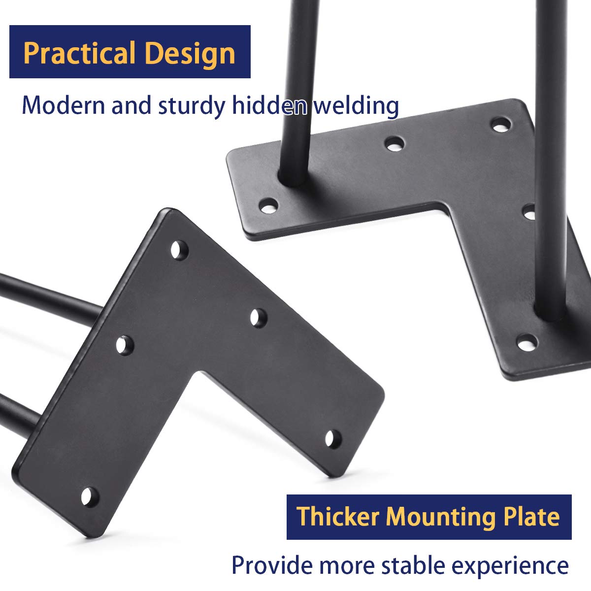 SMARTSTANDARD 16-inch legs with rubber feet protect floors during setup