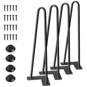 SMARTSTANDARD 16-inch hairpin legs side view show sturdy steel construction for DIY projects
