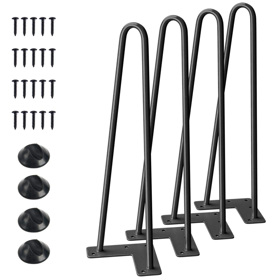 SMARTSTANDARD 16-inch hairpin legs side view show sturdy steel construction for DIY projects
