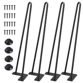 SMARTSTANDARD 18-inch hairpin leg in black satin finish for sturdy support
