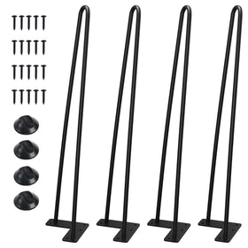 SMARTSTANDARD 20-inch hairpin leg with black finish for durable, stylish tables.