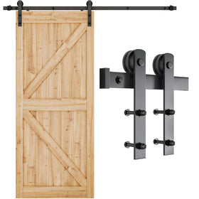 SMARTSTANDARD 6.6ft barn door track for smooth, stable door operation