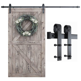 SMARTSTANDARD 8.2 ft barn door track enables quiet, smooth sliding for space-saving rooms.